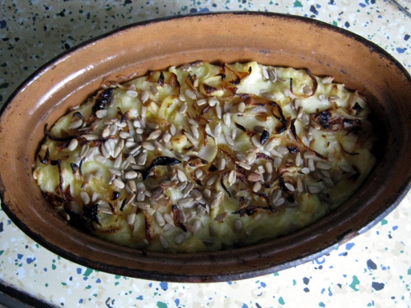 Kartoffelauflauf mit Röstzwiebeln